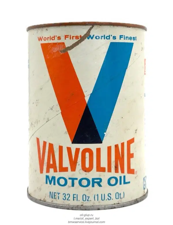 Винтажная жестяная банка легендарного моторного масла Valvoline World