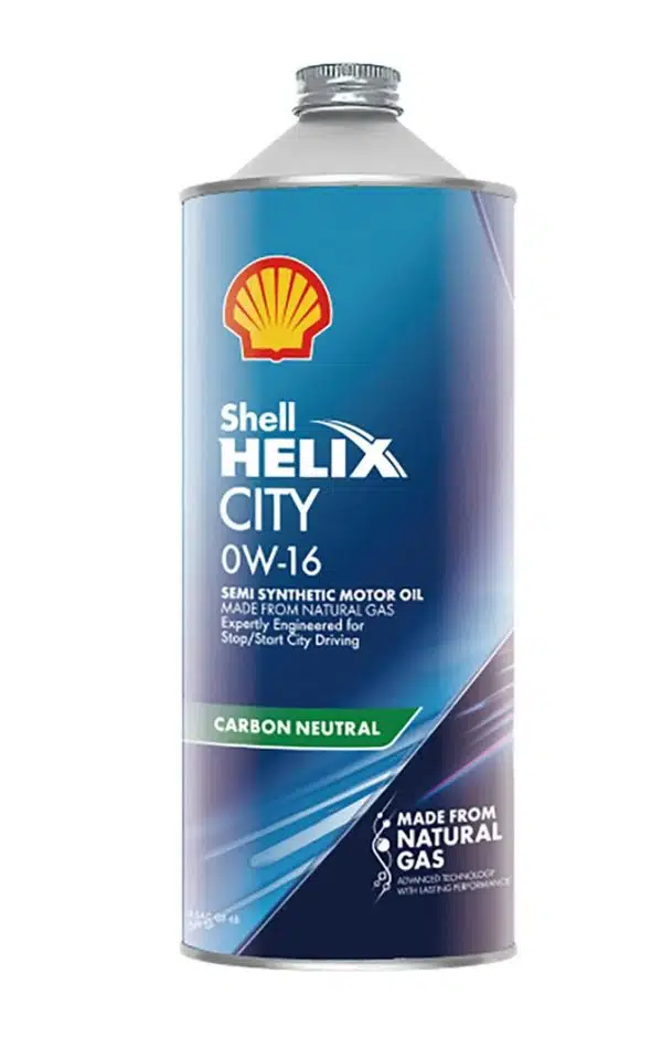 Канистра полусинтетического моторного масла Shell Helix City 0W 16.