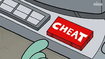 Красный системный модуль активации функционала CHEAT ожидает инициирования пользовательским манипулятором.