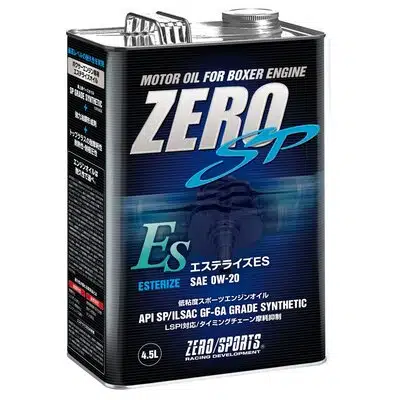 Металлическая канистра моторного масла Zero SP для двигателей Boxer Engine с маркировкой SAE 0W-20.