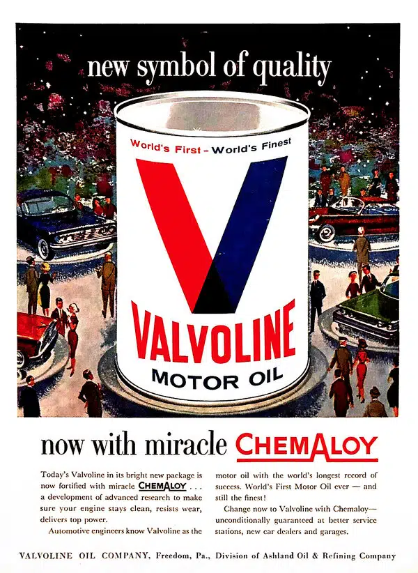 Valvoline масло новый символ качества среди ретро автомобилей и публики