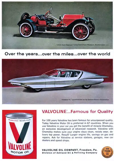 Реклама Valvoline история качества масла для авто от классики до будущего