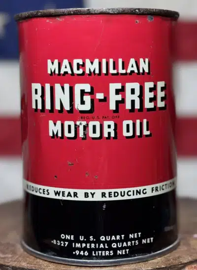 Винтажная банка моторного масла Macmillan Ring Free