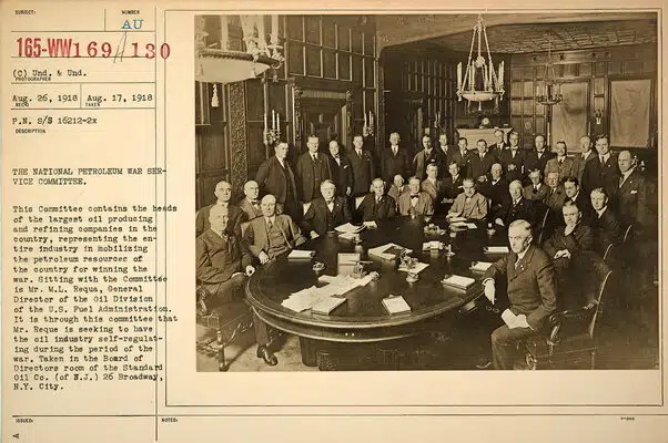 Заседание Национального нефтяного военного комитета в Нью Йорке 1918 год